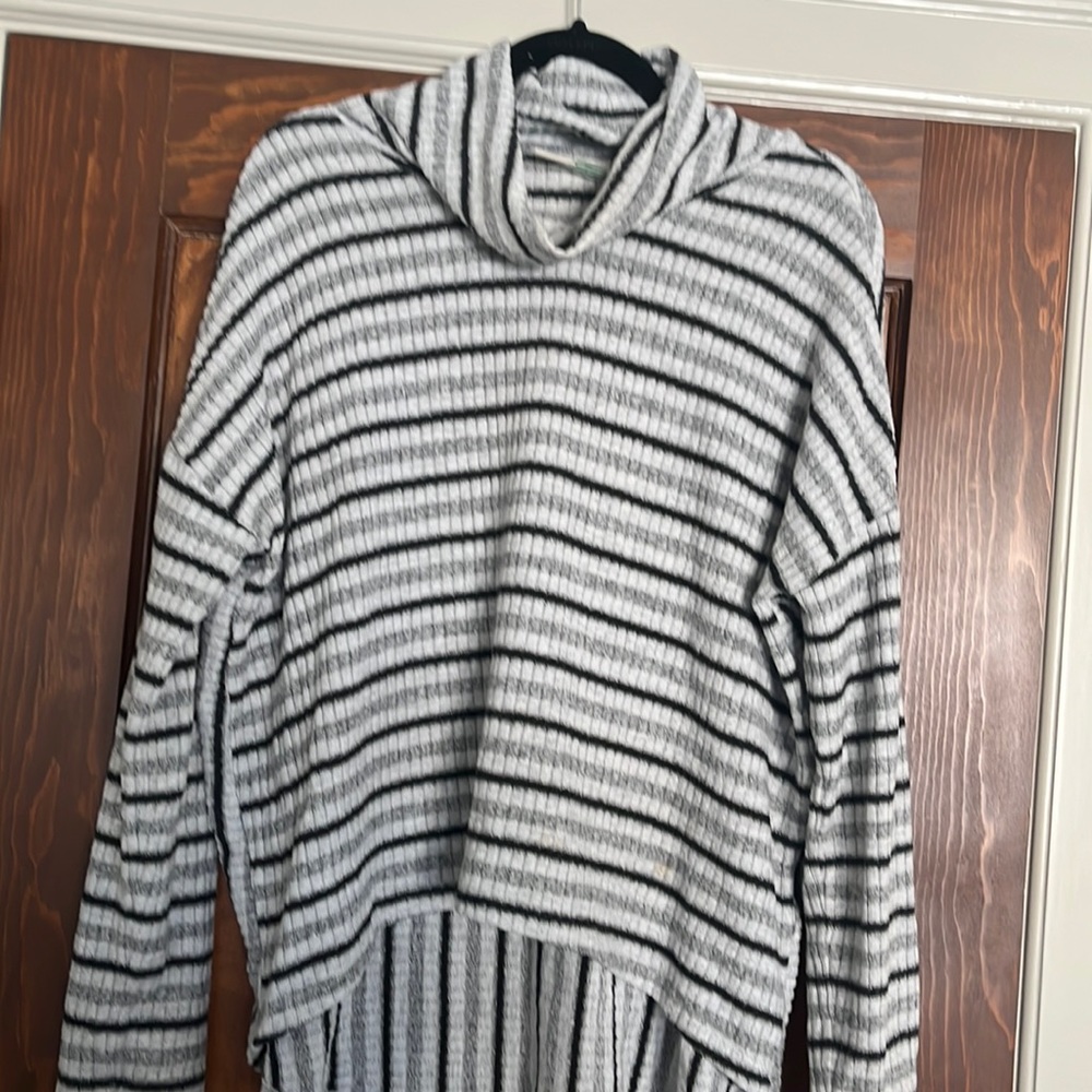 Striped Loose Turtleneck